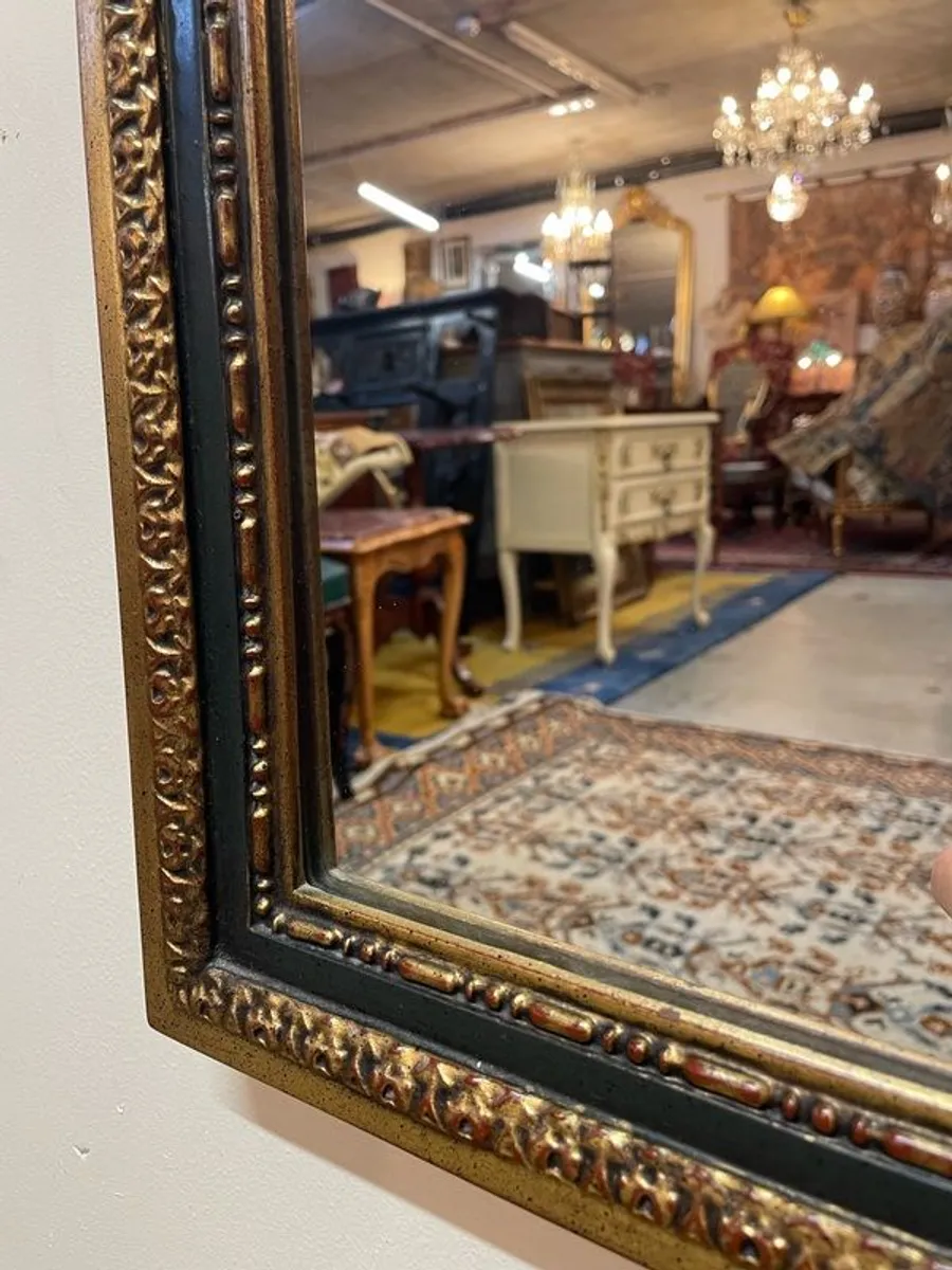 Parcel and Gilt Wood Vintage French Mirror - Image 3