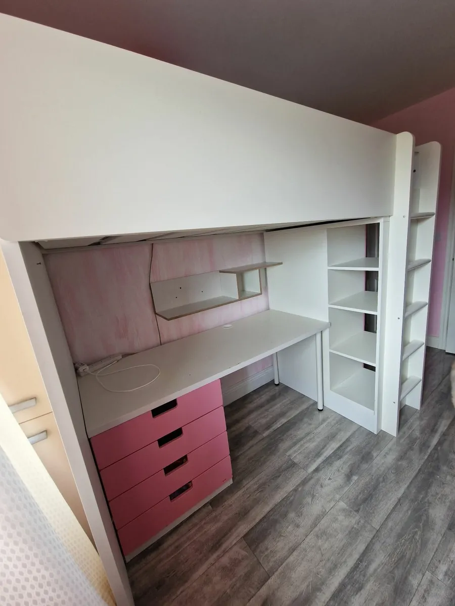Ikea stuva loft bed with desk  and wardrobe - Image 1