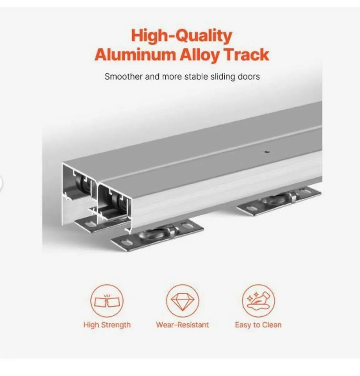 Bypass Door Hardware, 6ft Heavy Duty - Image 2