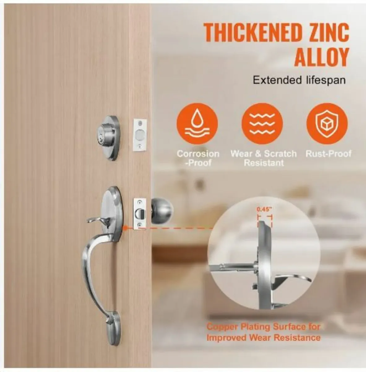 Front Door Handle and Deadbolt Set - Image 4