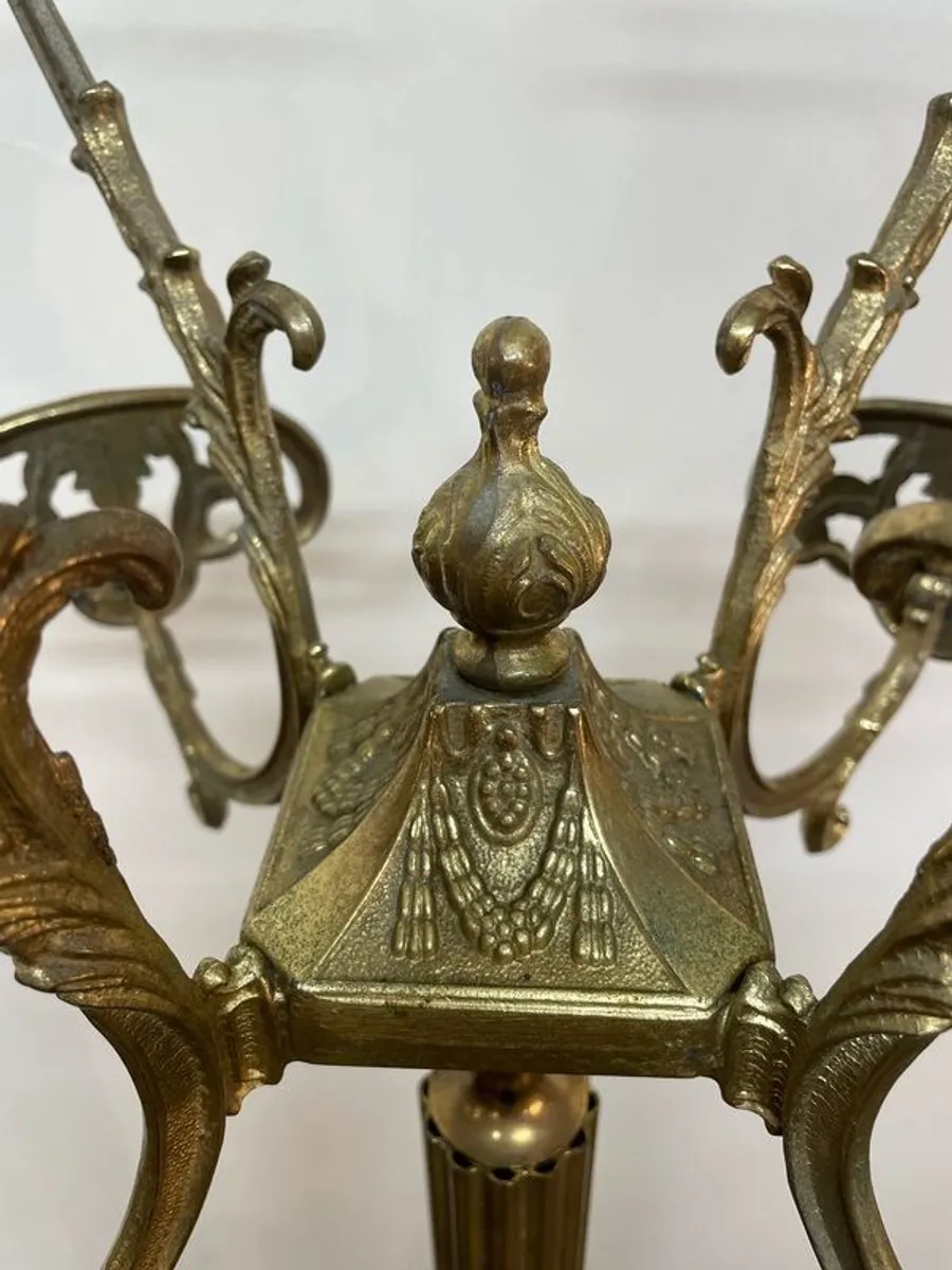 1970s Hollywood Regency Design Brass Floor Coat Rack - Image 4