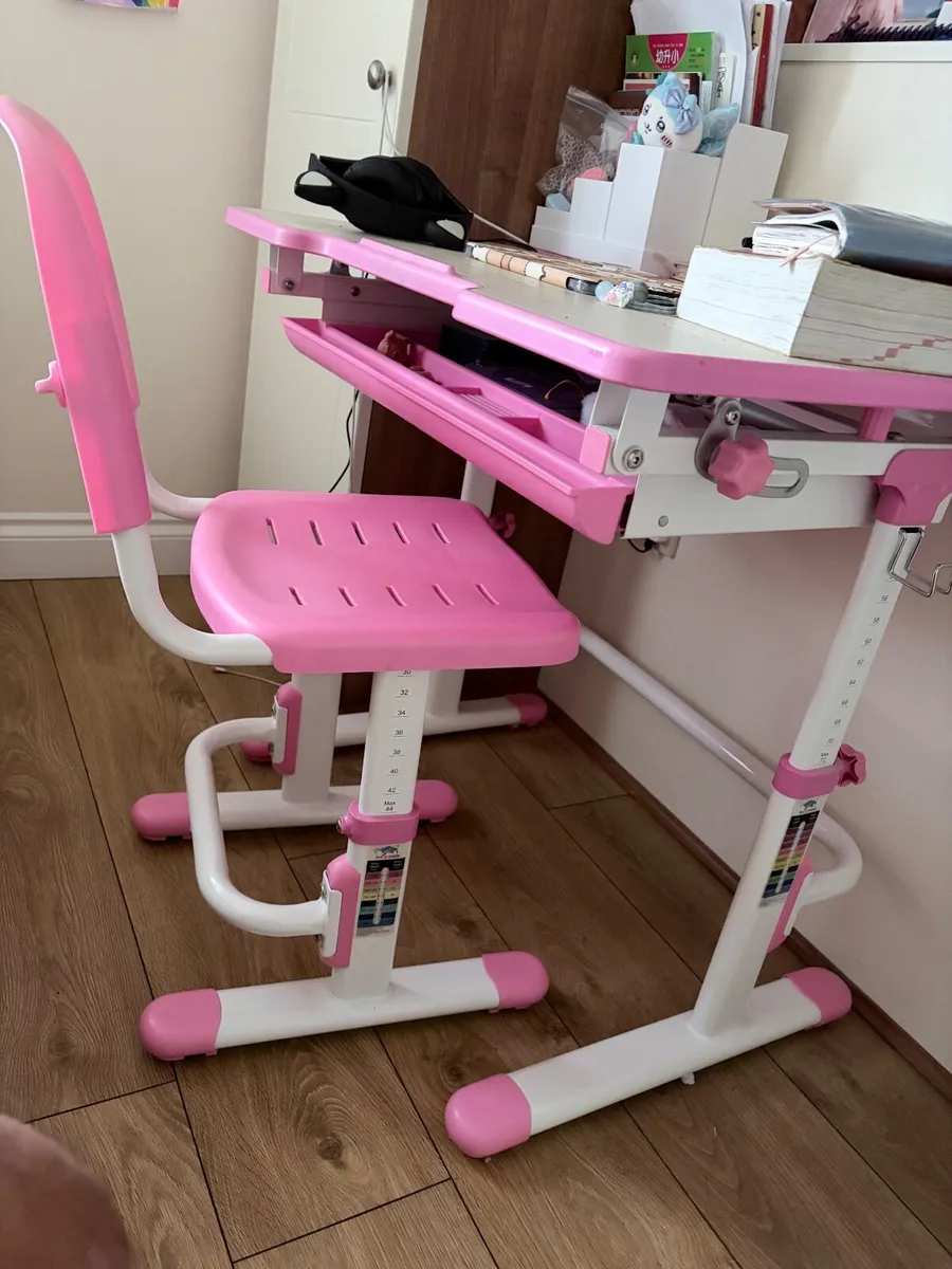 Height Adjustable Children's Desk and Chair - Image 2