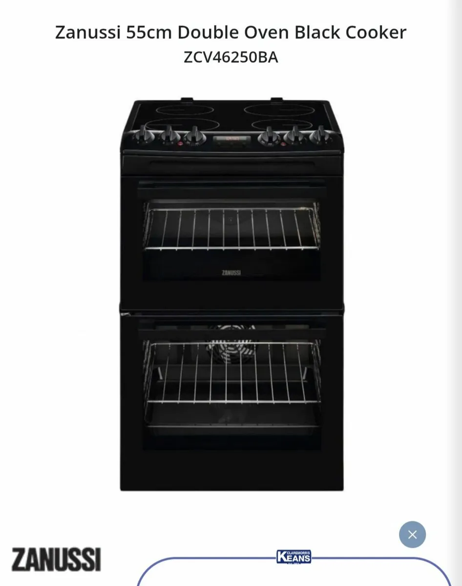 Zanussi Double Black Oven 55cm
