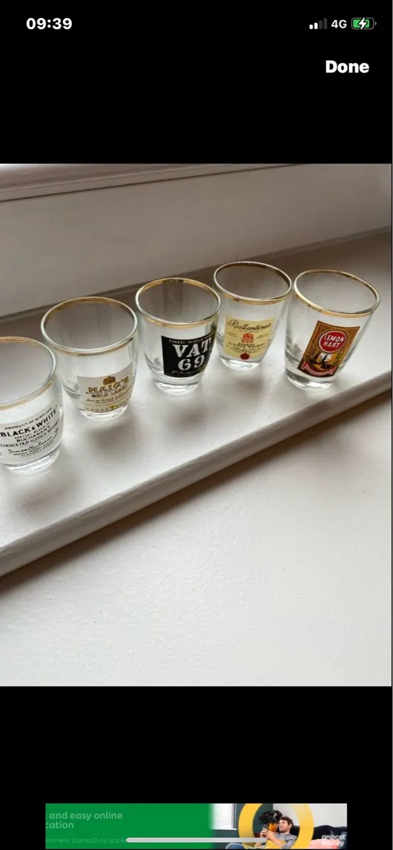 Irish/ Scotch Whisky Shot Glasses - Image 3