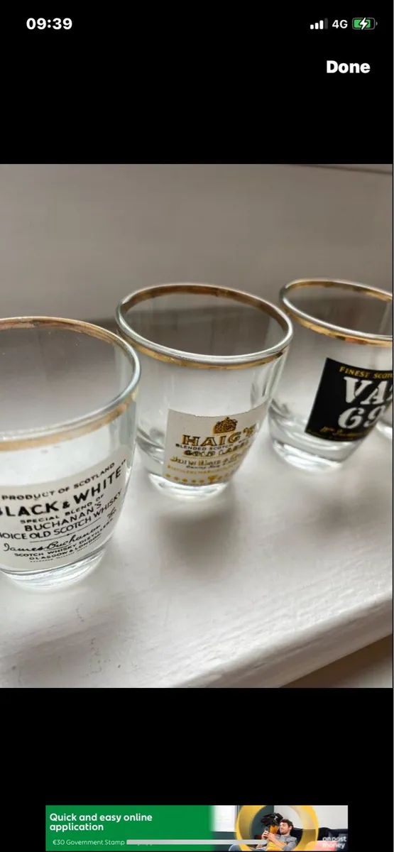 Irish/ Scotch Whisky Shot Glasses - Image 4