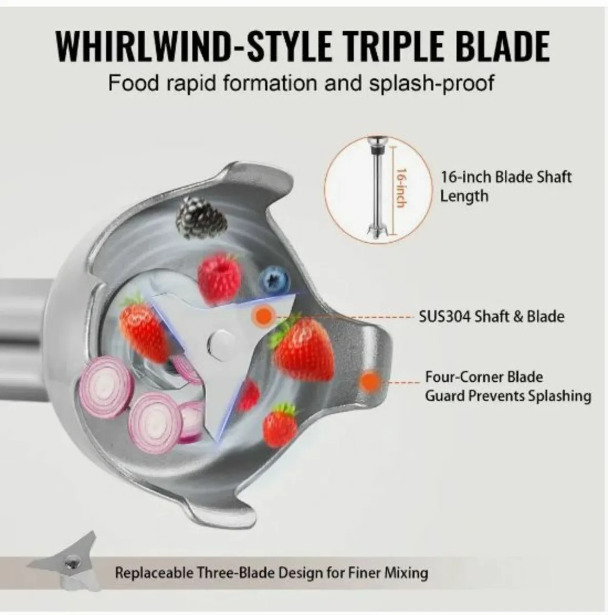 Commercial Immersion Blender, 350W - Image 4