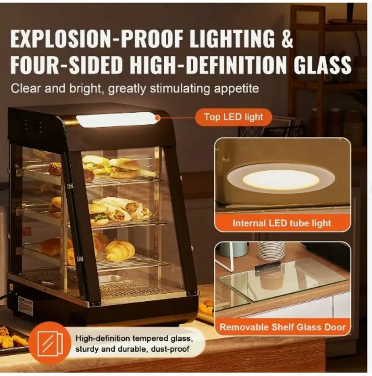 3-Tier Commercial Food Warmer Display - Image 2