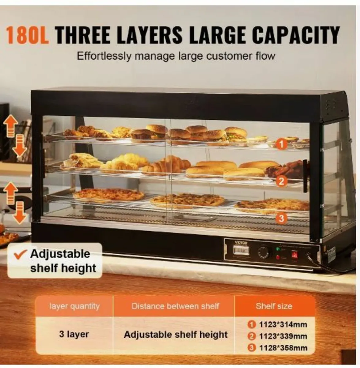 3-Tier Commercial Food Warmer - Image 2