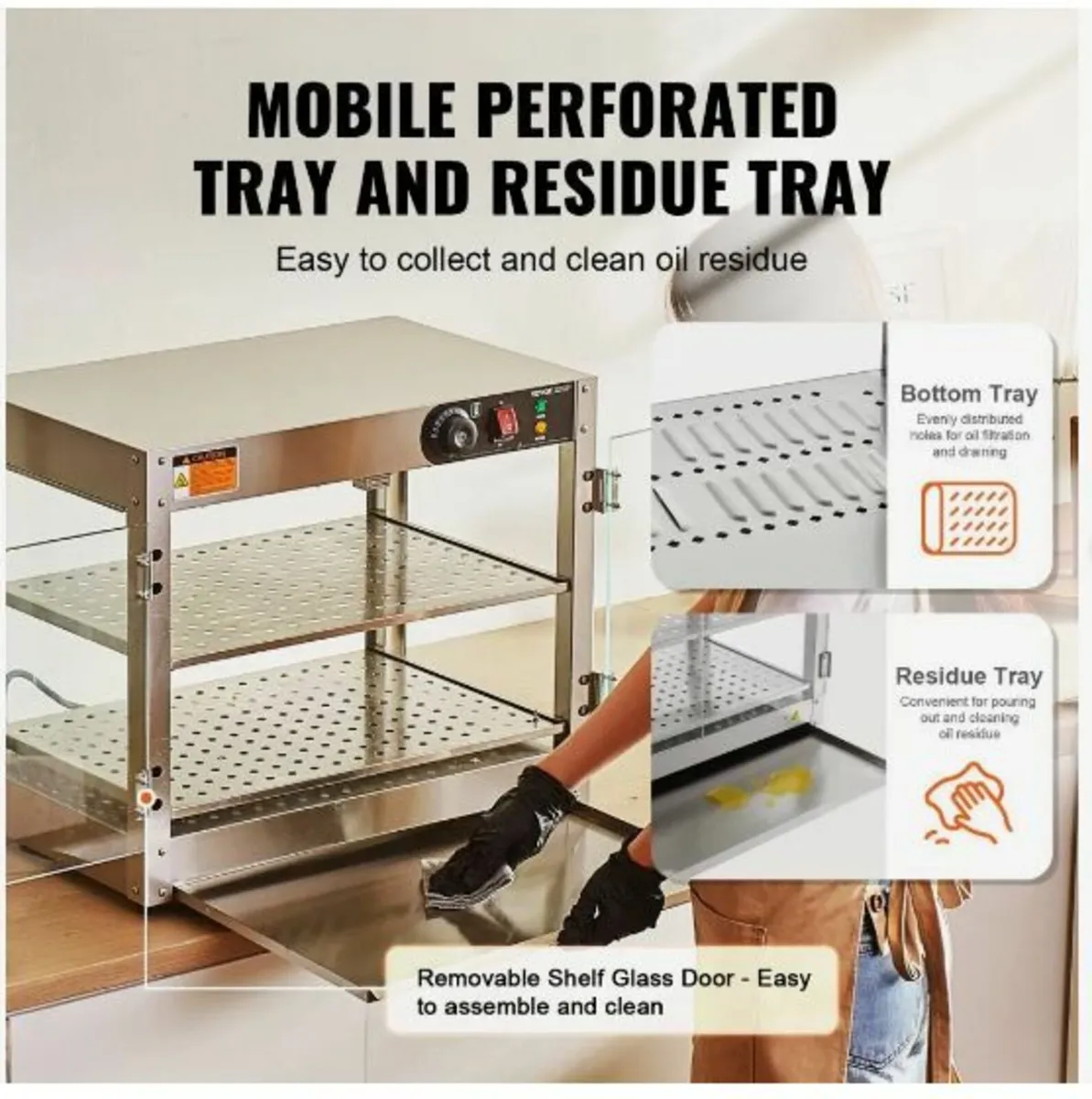 2-Tier Commercial Food Warmer Display - Image 1