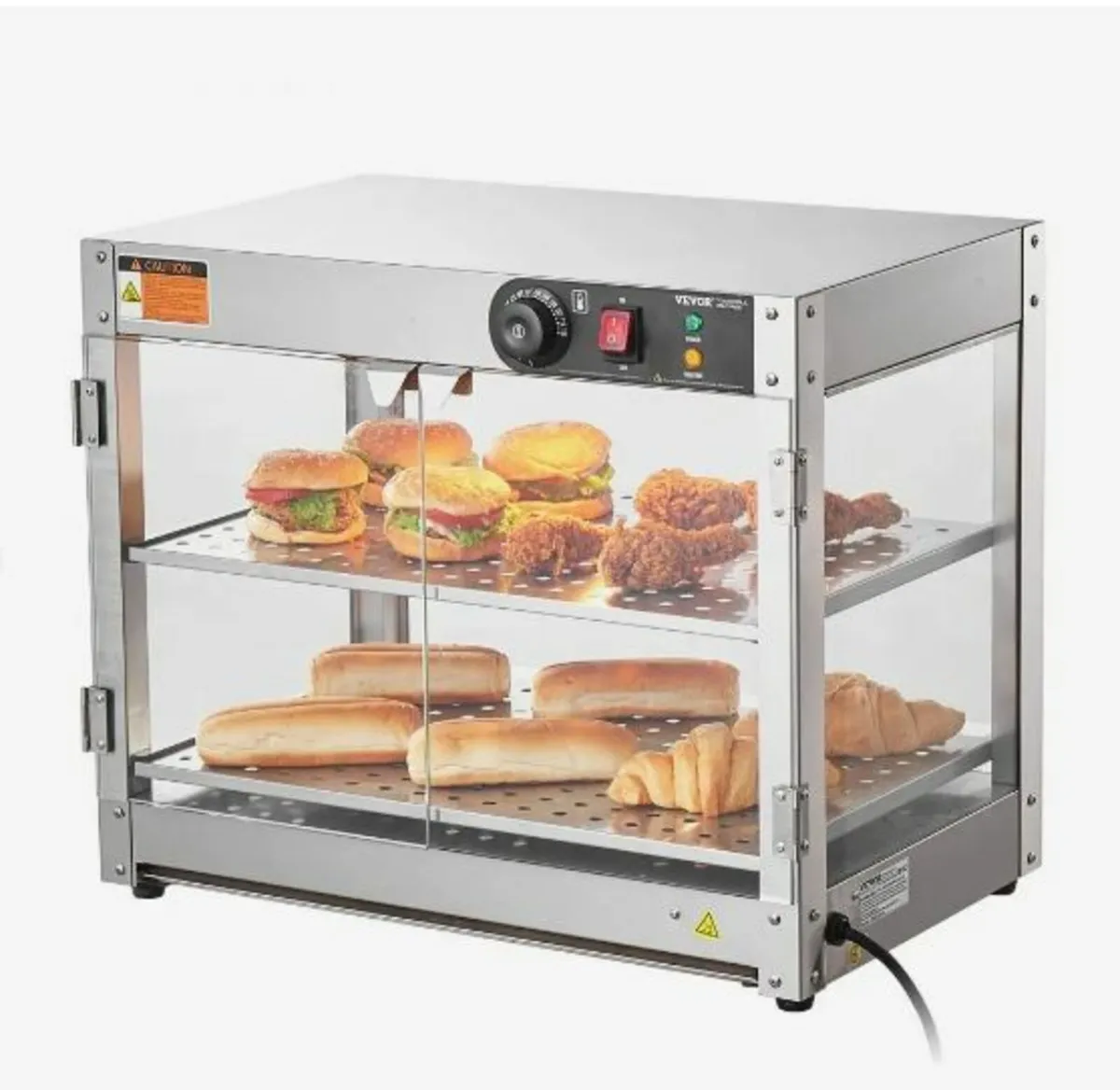 2-Tier Commercial Food Warmer Display - Image 4