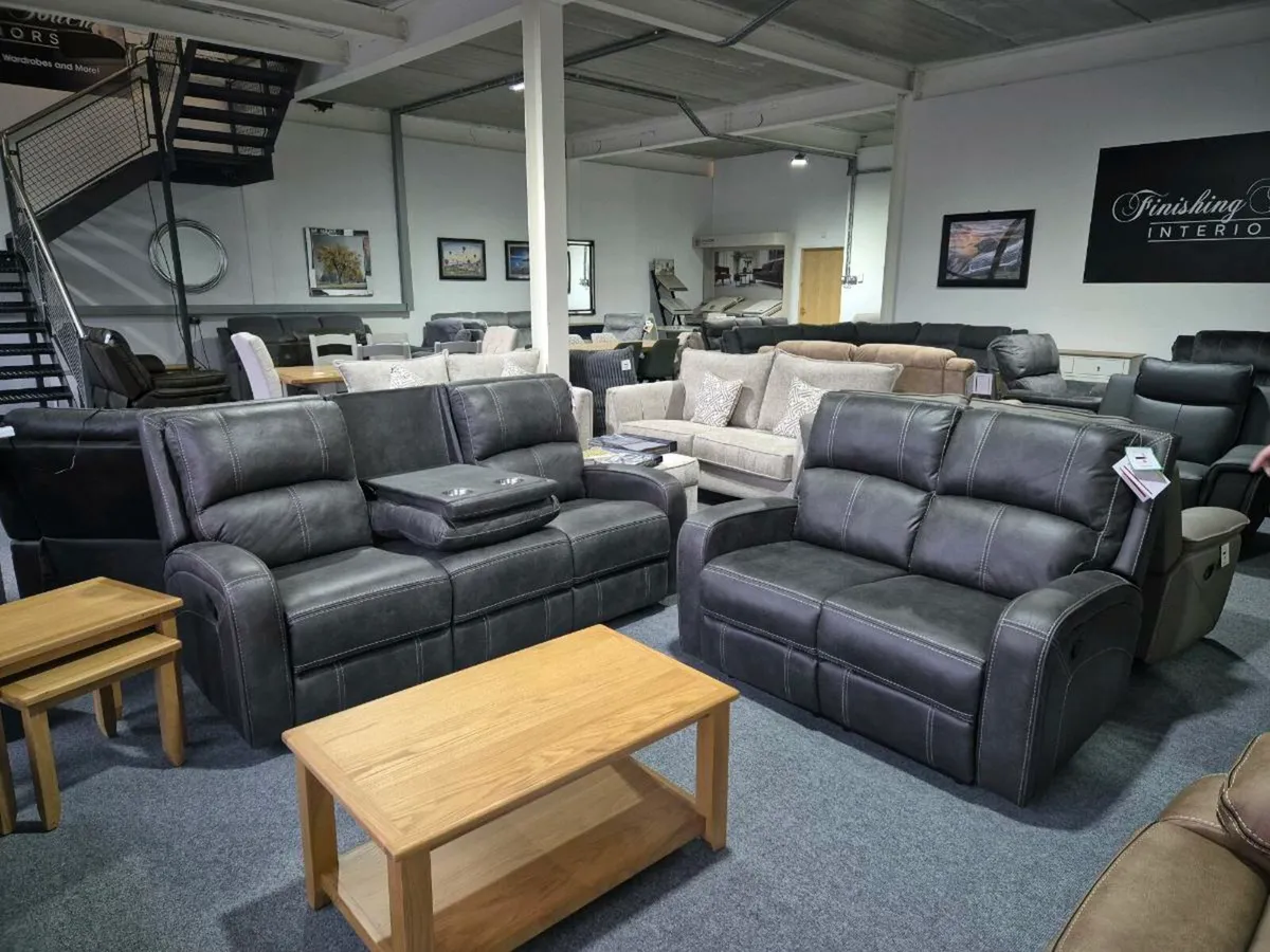Ruben Grey Sofa Suite Ex Display