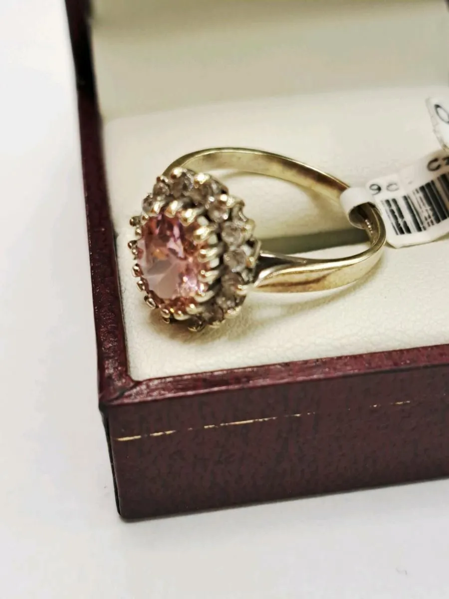 9K Gold Pink Cizat Ring 9CT - Image 2