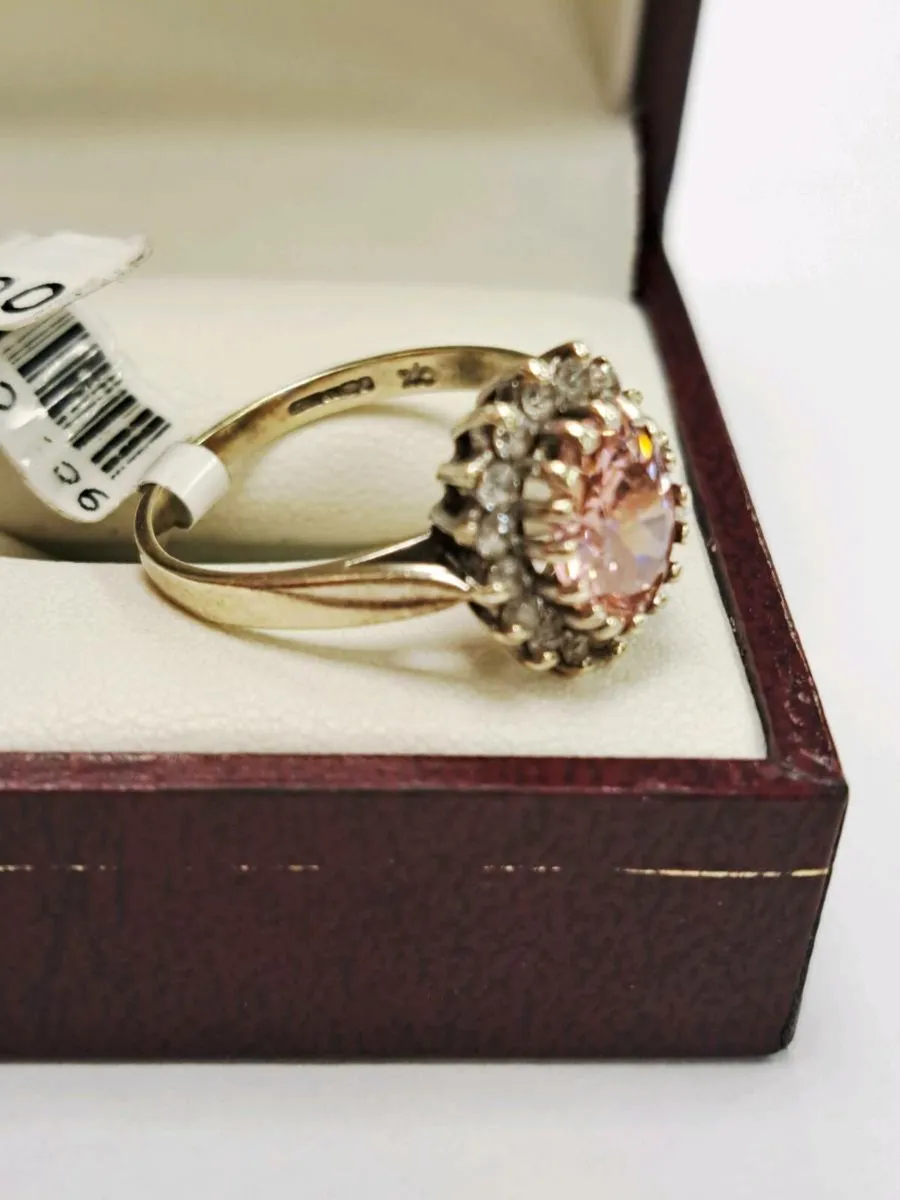 9K Gold Pink Cizat Ring 9CT - Image 3