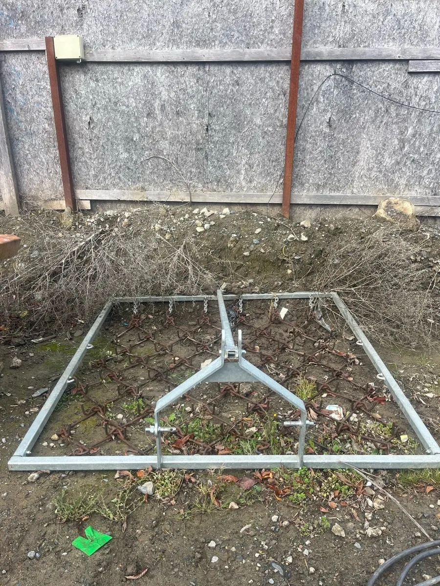 Chain harrow and frame