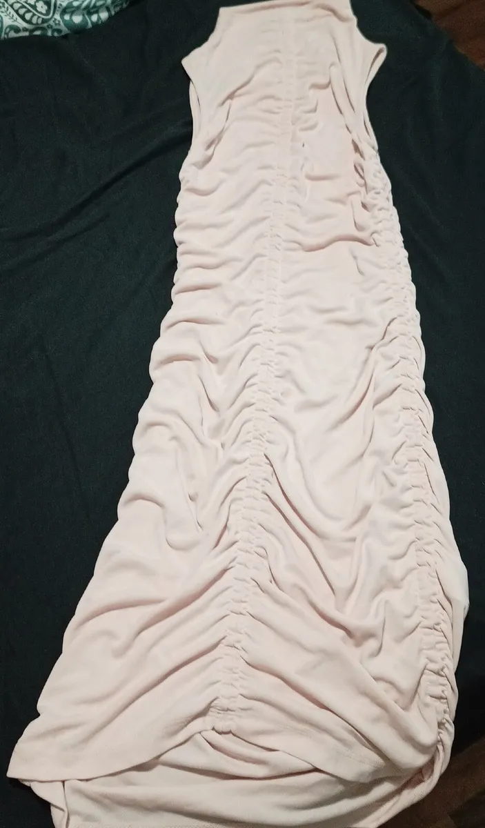 Divided Pink Midi Dress - Image 2