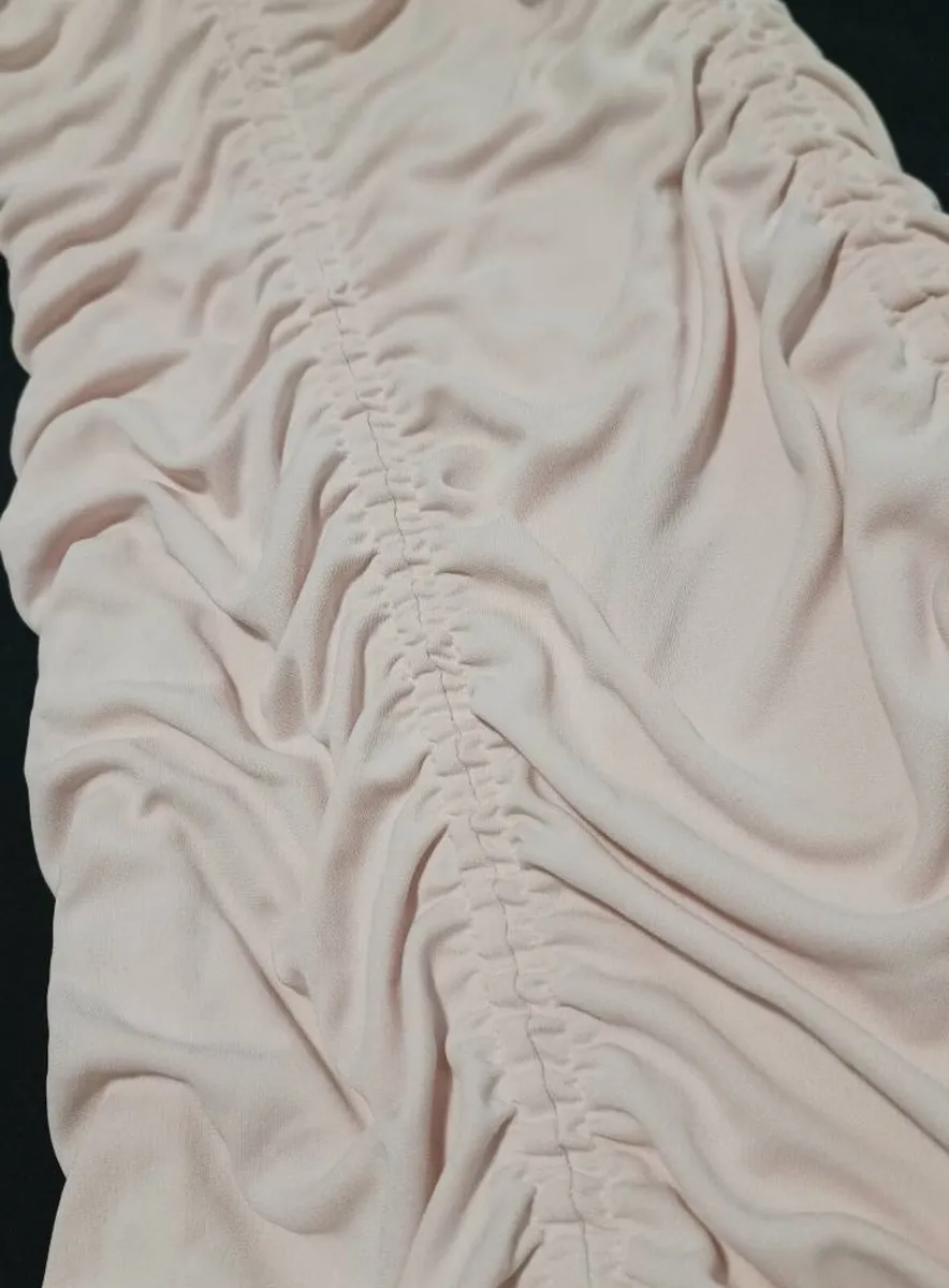 Divided Pink Midi Dress - Image 3