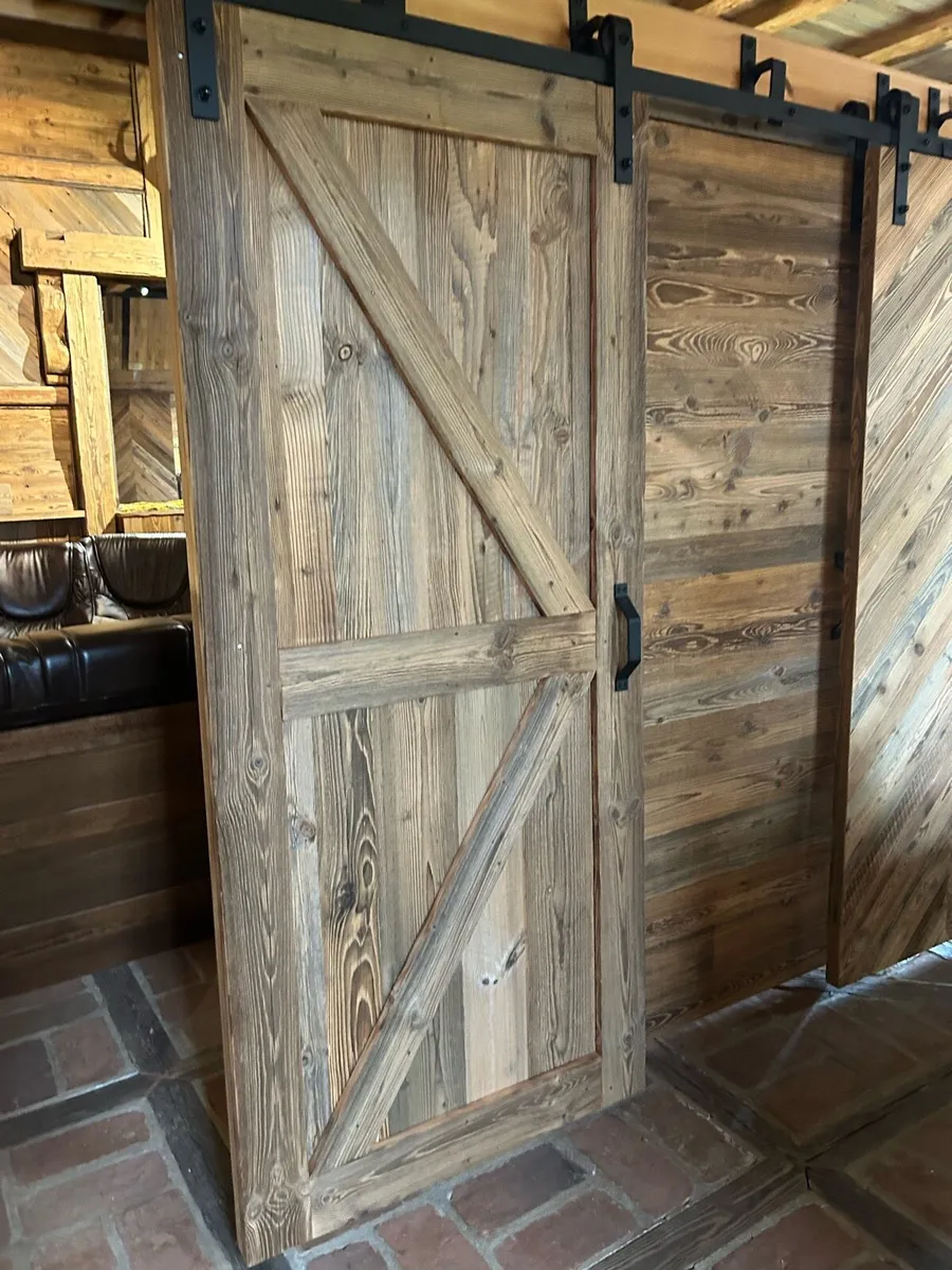 Reclaimed Pine Sliding Barn Door - Image 2