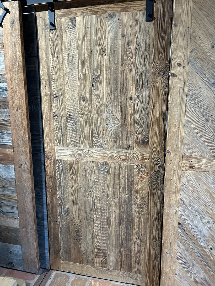 Reclaimed Pine Sliding Barn Door - Image 4