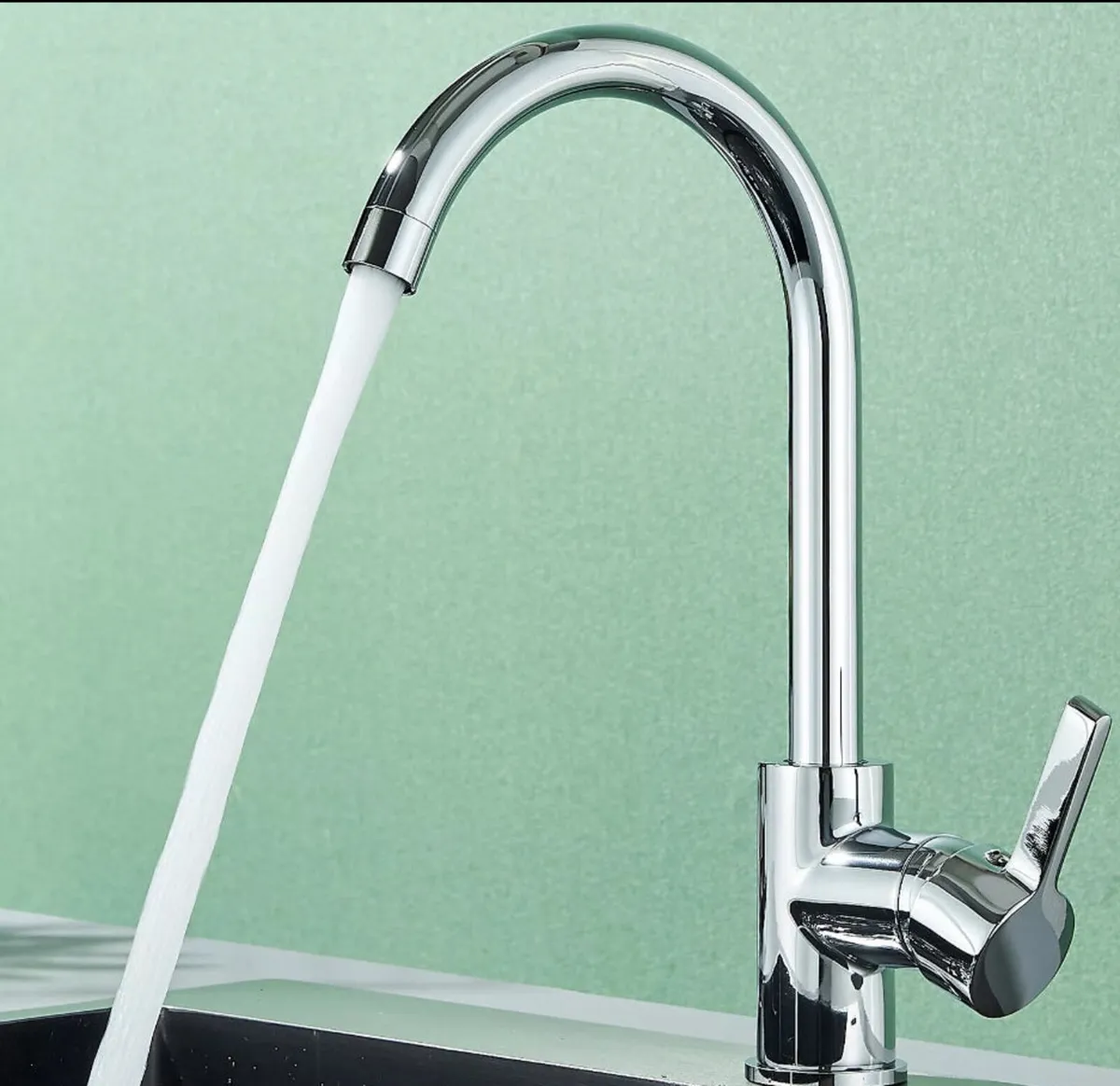Kitchen Sink Mixer Tap Swivel Single Lever Faucet - Image 1