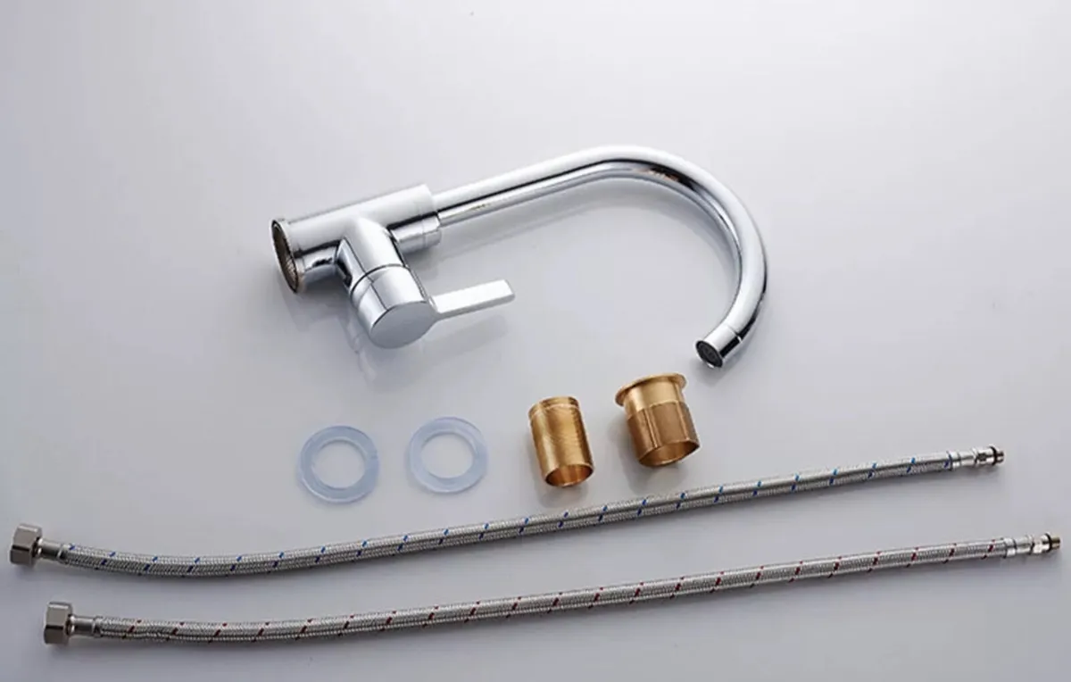 Kitchen Sink Mixer Tap Swivel Single Lever Faucet - Image 3