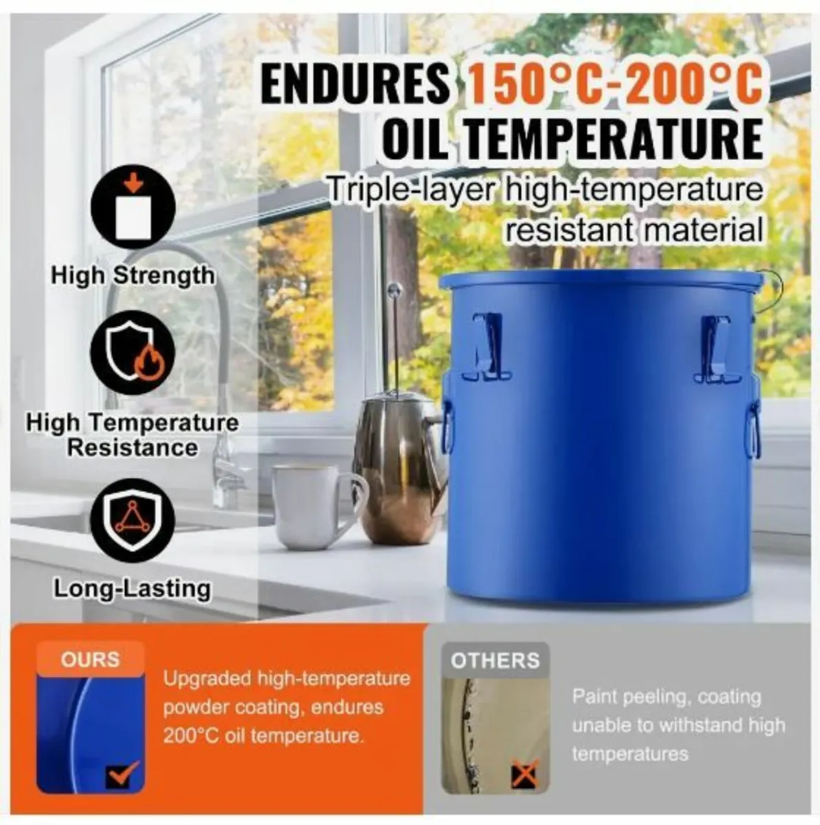 Fryer Grease Bucket, 8 Gal Oil Disposal - Image 3