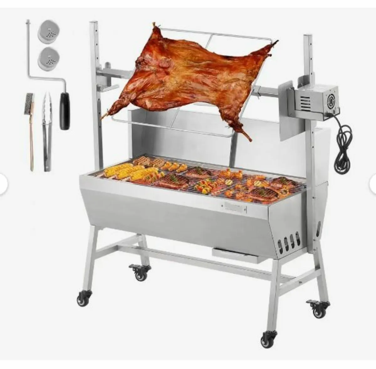 Roaster Spit Rotisserie BBQ Grill Pig - Image 3