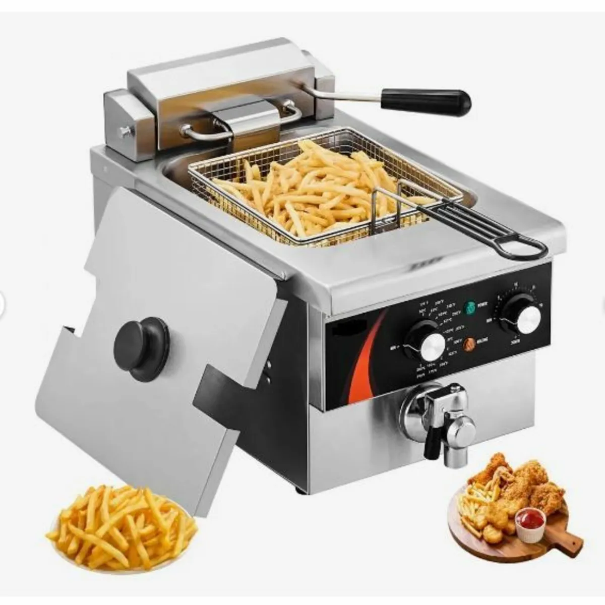 Commercial Deep Fryer, 1750W Electric - Image 1