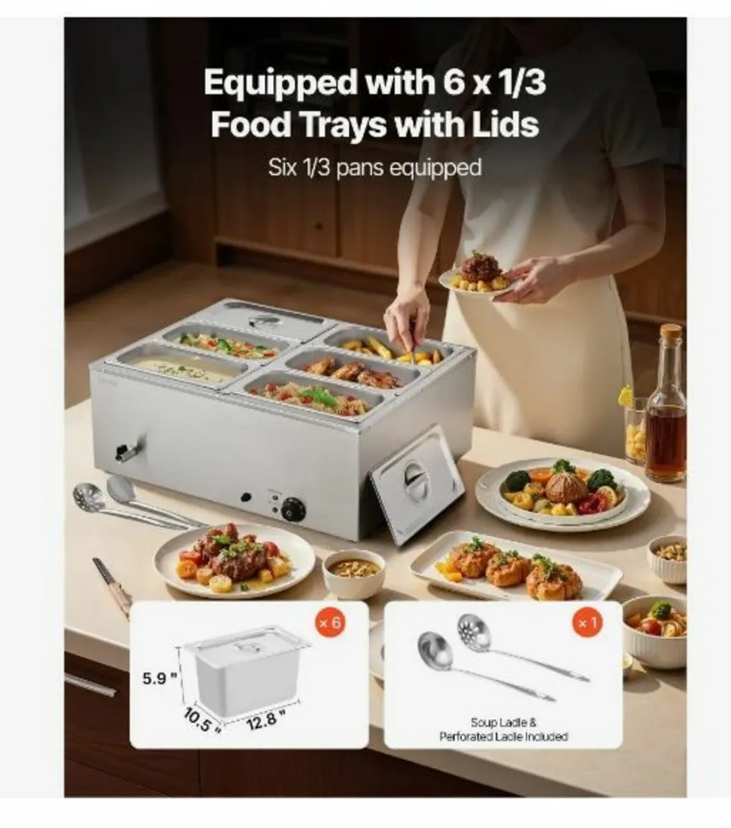 Commercial Food Warmer, 1500W - Image 3