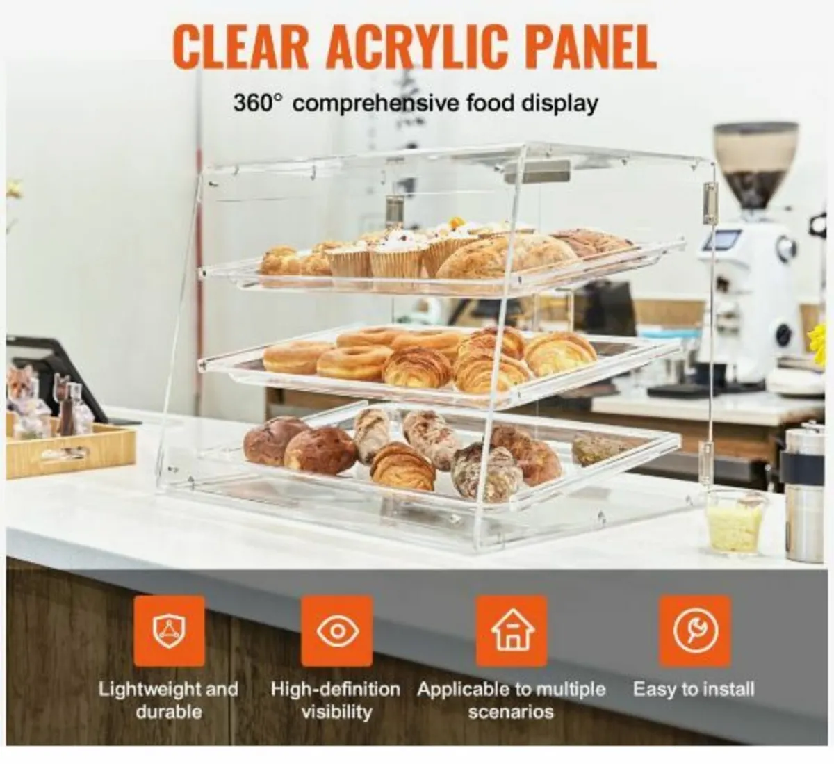 Pastry Display Case, 3-Tier Commercial - Image 2