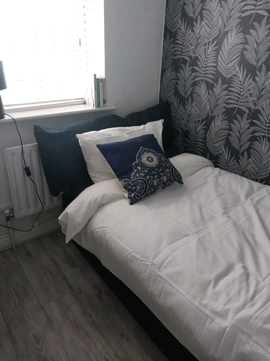 Single bed mattress and velvet base - Image 1