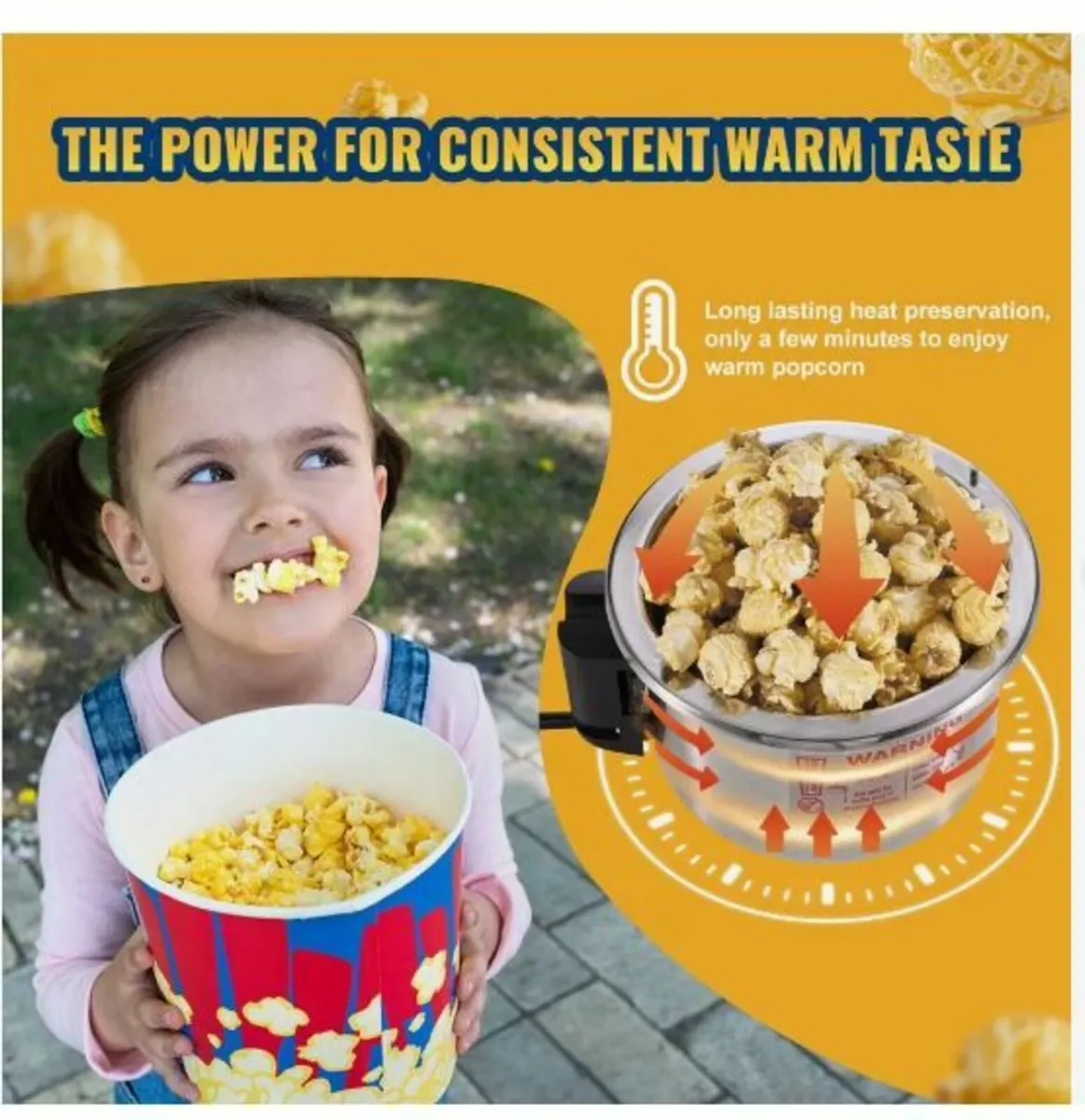 Popcorn Maker, 300W Popcorn Popper Machine - Image 2