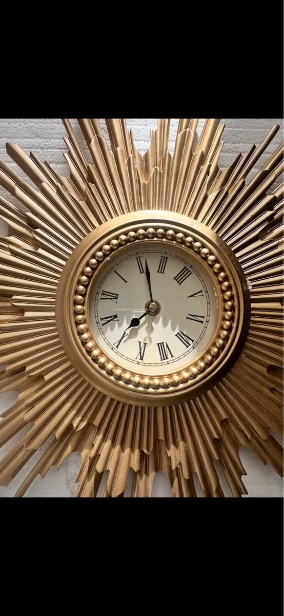 Sunburst Gold Clock - Image 1