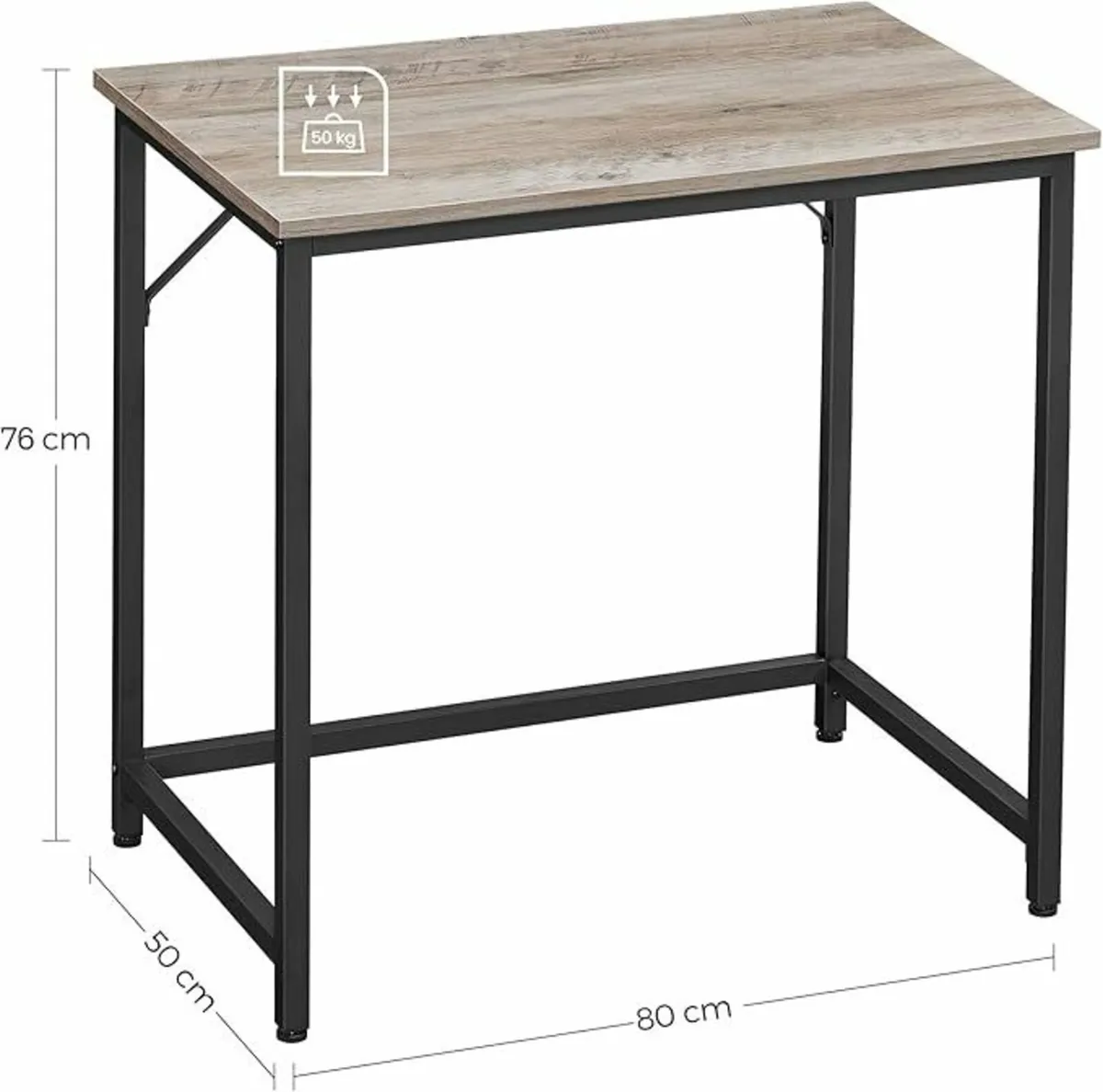 VASAGLE Computer Desk, Table, 50 x 80 x 76 cm - Image 2