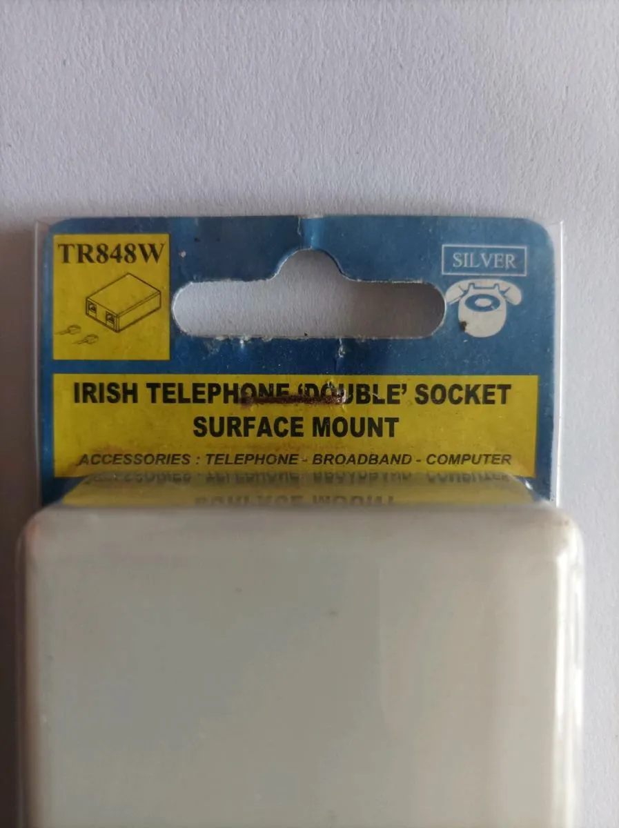 Irish telephone double socket surface mount Broadb - Image 2
