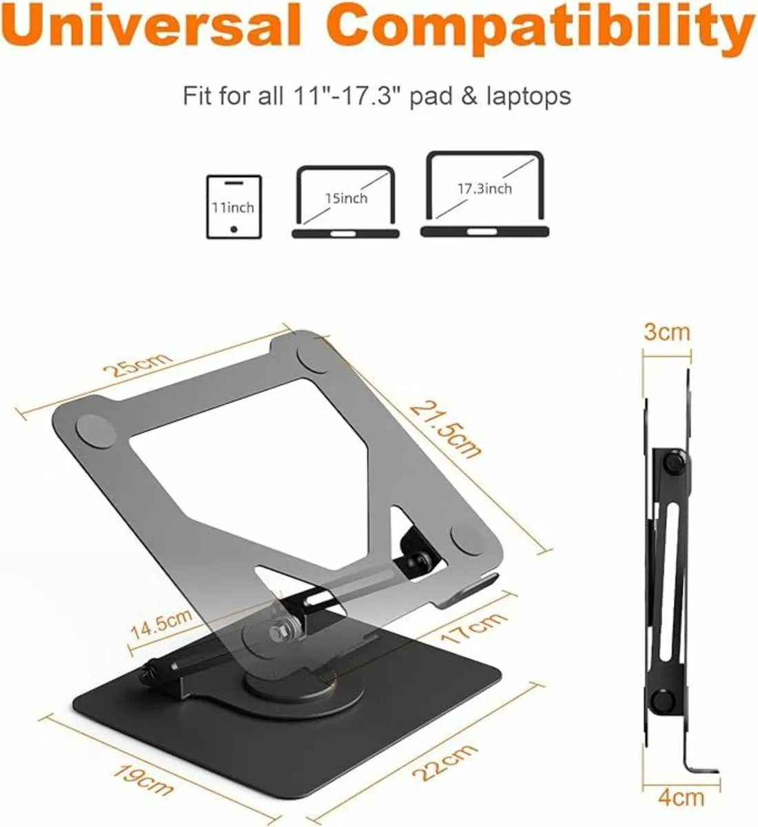 GRIFEMA GB1050 Laptop Stand for Desk, Adjustable - Image 2