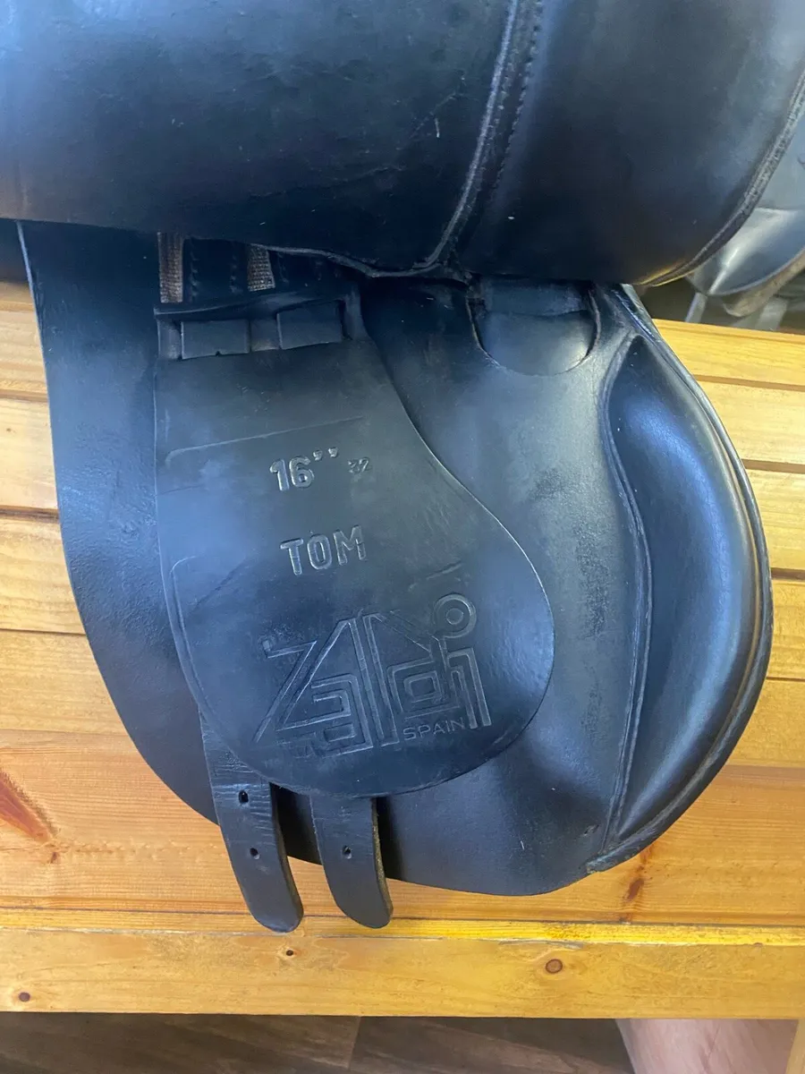 Zaldi Tom pony saddle black leather - Image 4