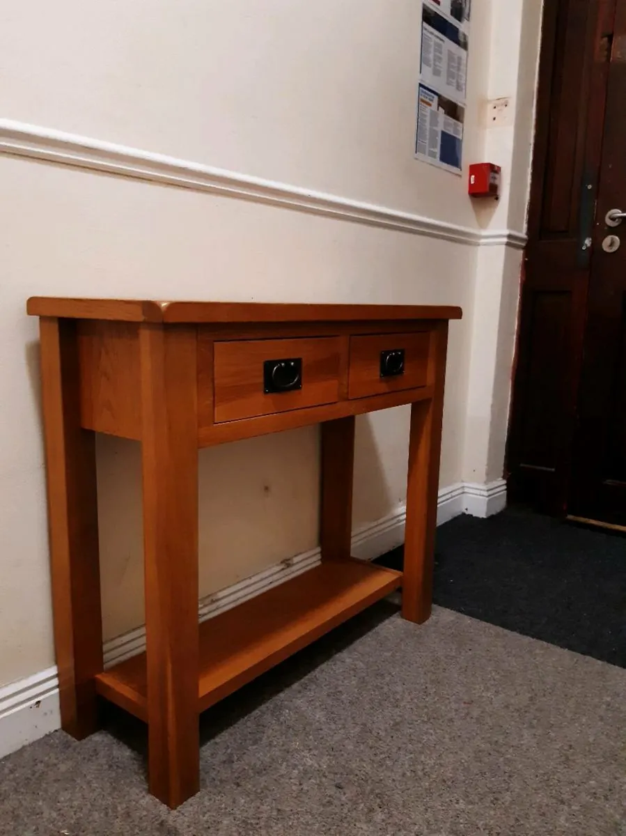 Oak console table - Image 3