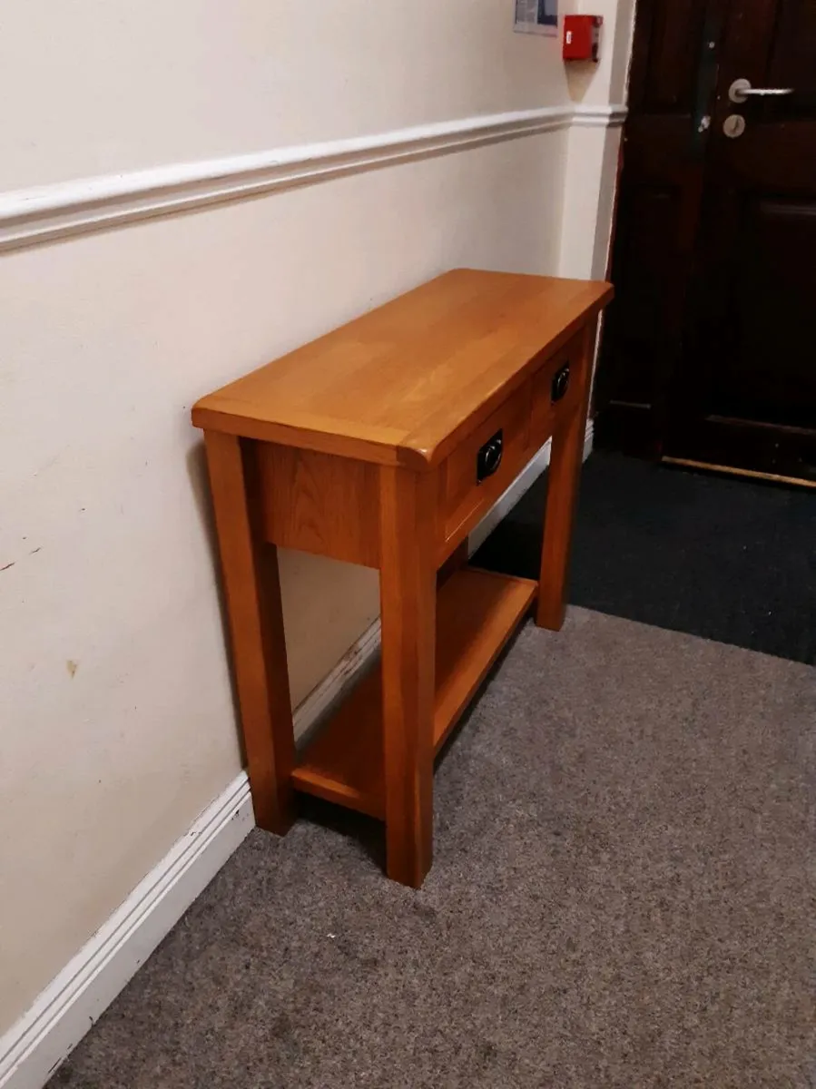 Oak console table - Image 4