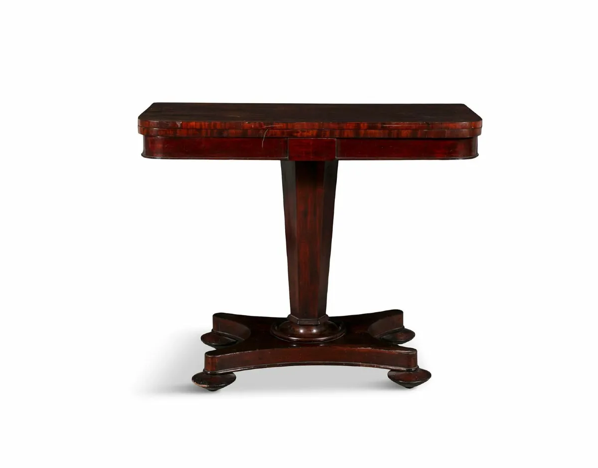 19th Century Mahogany Folding Top Poker Table - Image 3