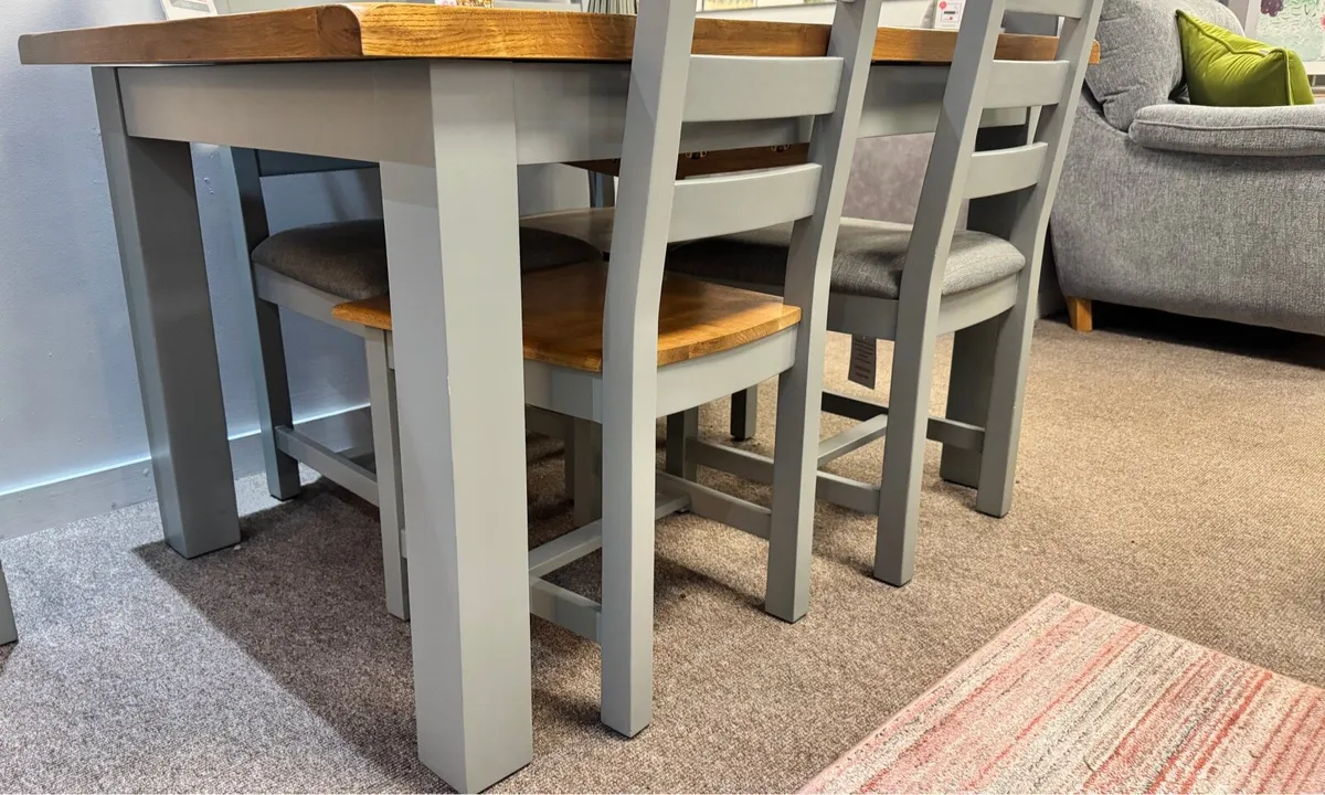 Brand New Capri Oak Extendable Dining Table - Image 3