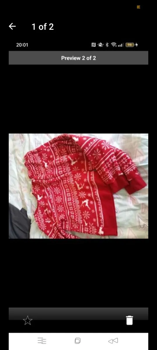 Unisex Xmas pjs adults small x 2 - Image 1