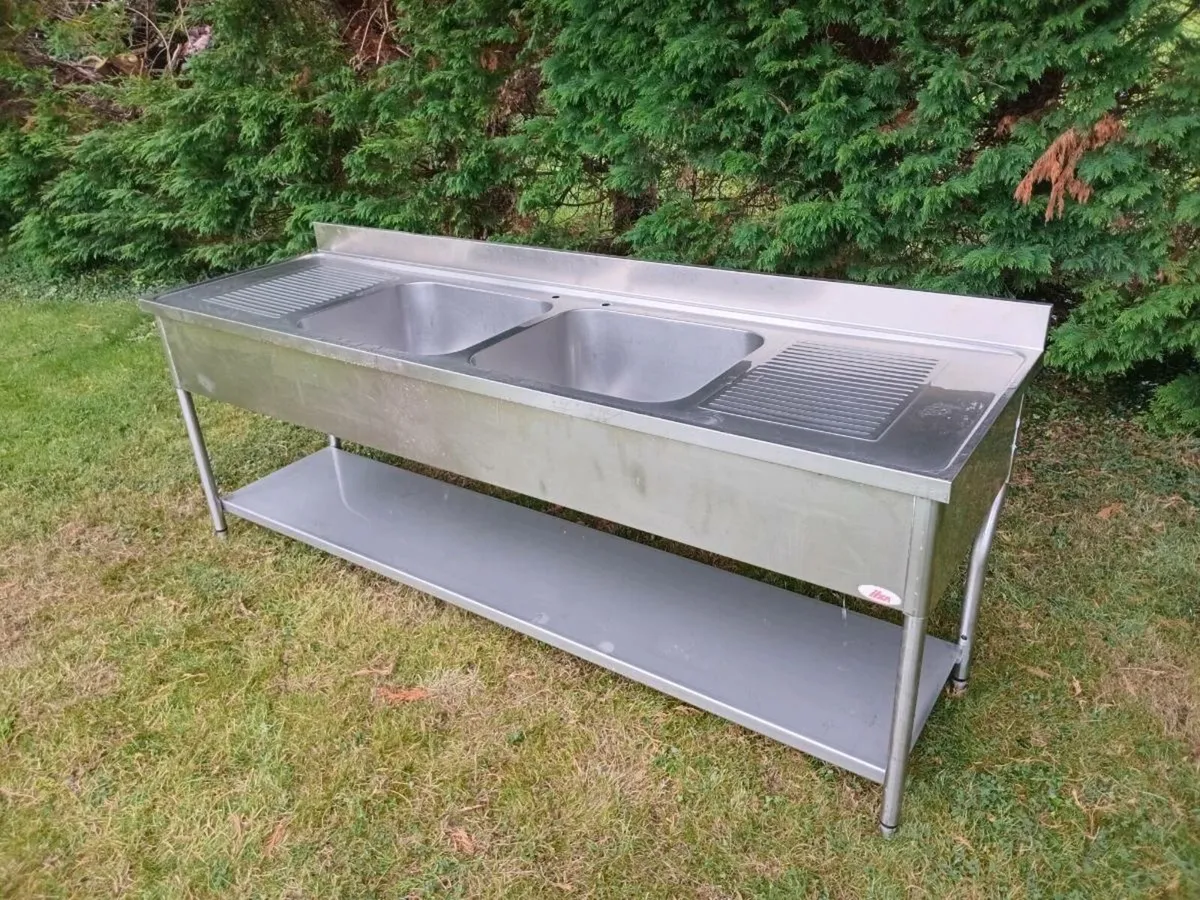 Stainless sinks, shelving etc - Image 1