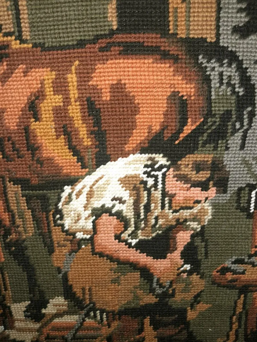 French tapestry with horses - Image 2
