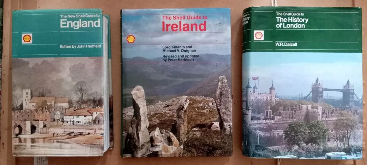 Three Vintage Shell Books London England Ireland