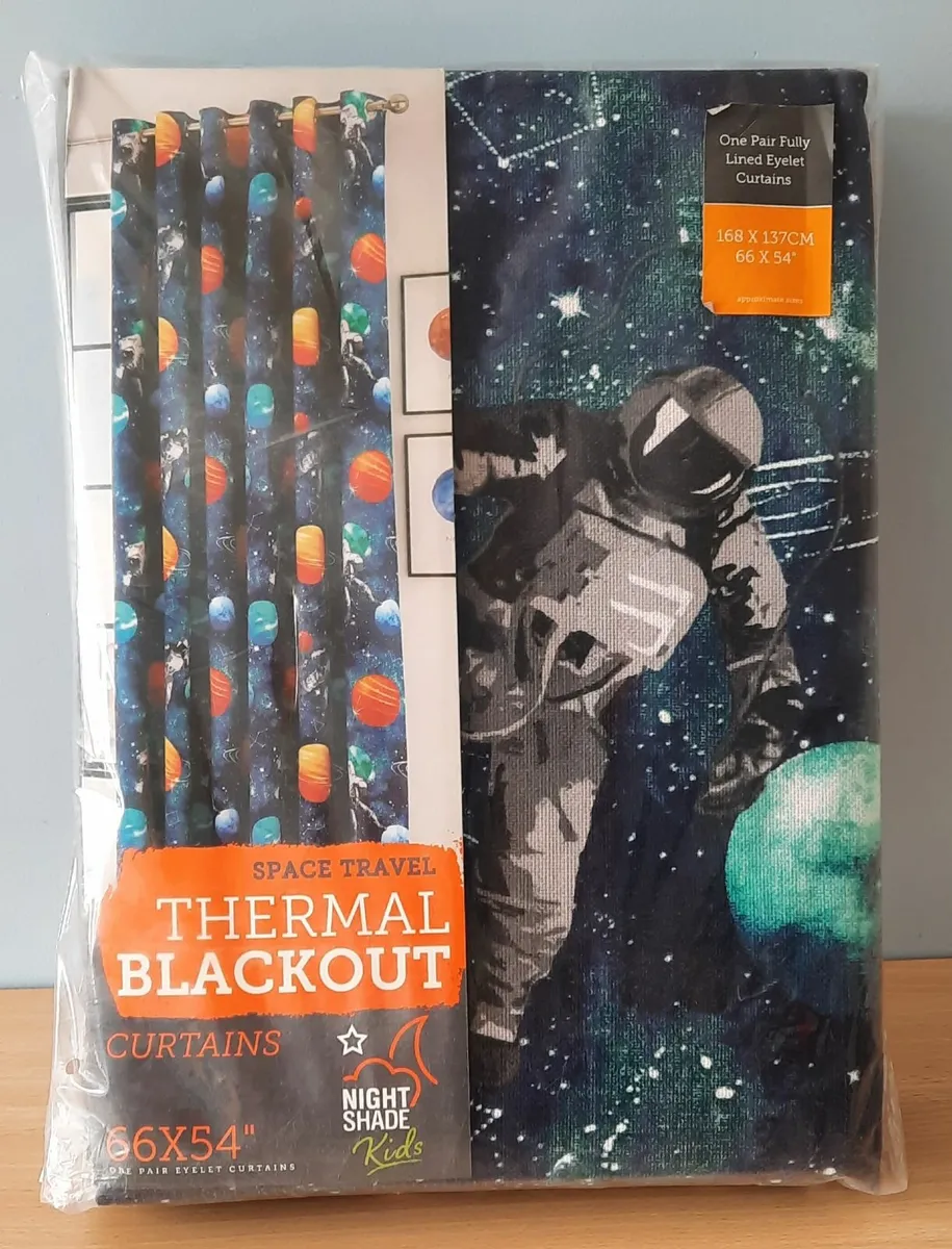 Space Travel Thermal Blackout Curtains (NEW) - Image 1