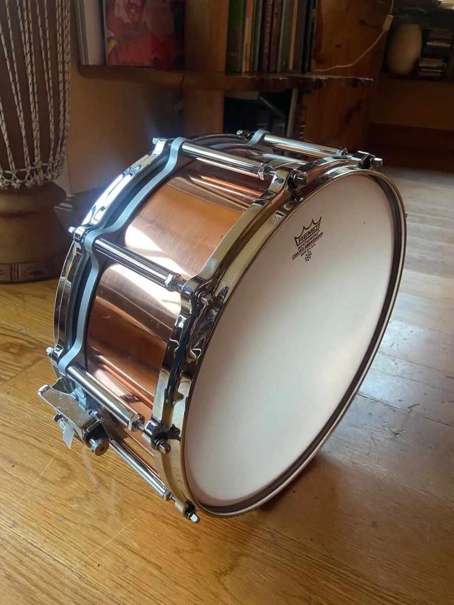 Pearl Copper Snare Drum - Case & Stand included - Image 1