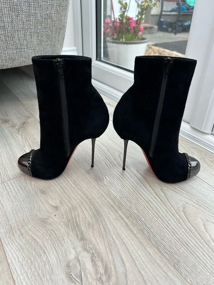 Christian Louboutin Metaliboot 120 Suede Royal - Image 3