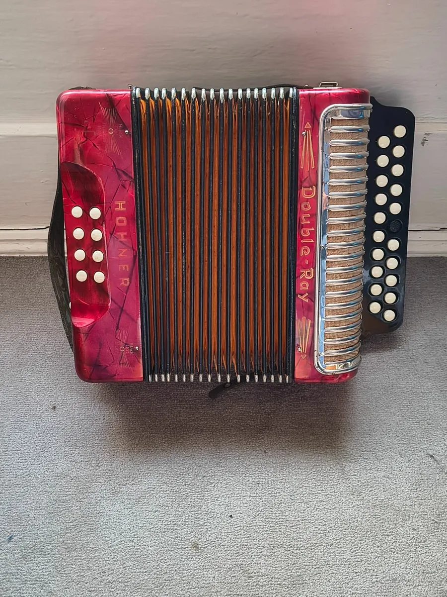 Hohner Black dot Double-Ray Button Accordion - Image 2