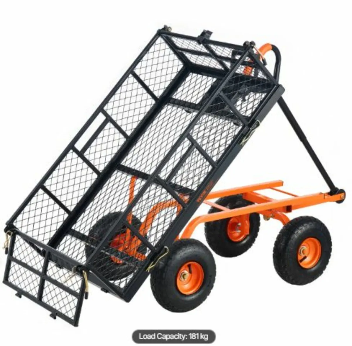 Dump Cart, Metal Garden Dump Cart with Easy - Image 1