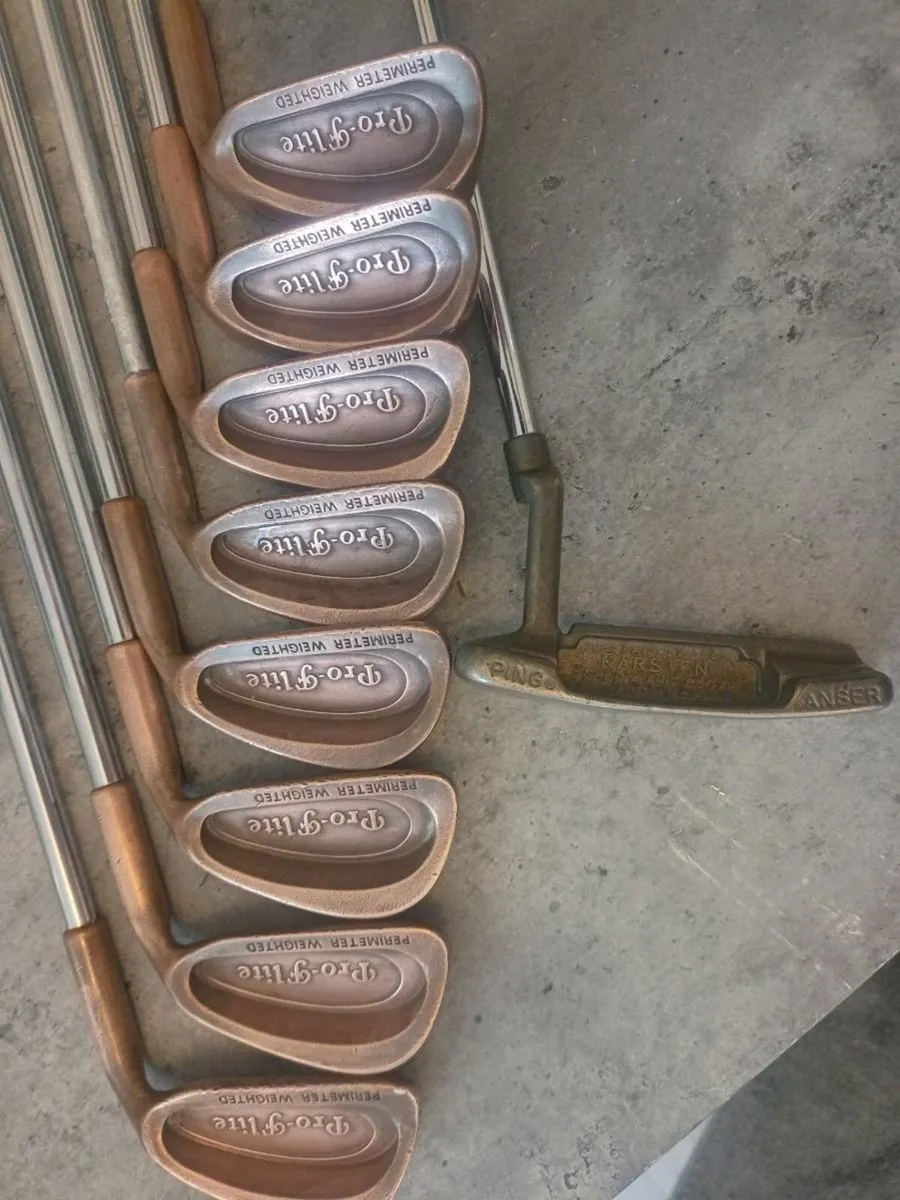 Spalding golf irons and ping putter. - Image 2